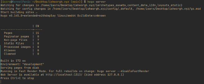 hugo server